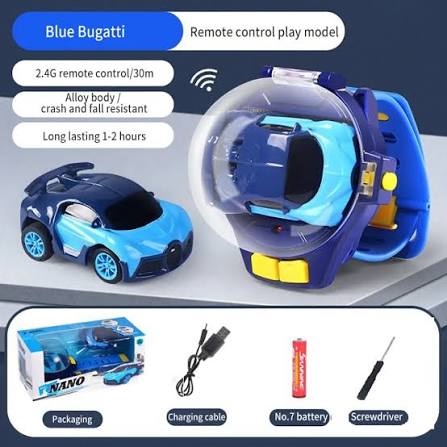Remote Control Car Watch Toy with LED Light | 2.4GHz Mini RC Racing Car Wrist Watch | USB Rechargeable Interactive Remote Toy for Kids Boys & Girls | Birthday & Festival Gift