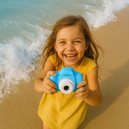 Wedinard Camera, Didital Camera, Cartoon Camcorder, DIY Photos 2.0in IPS Screen for Kids, for Children, (Blue)