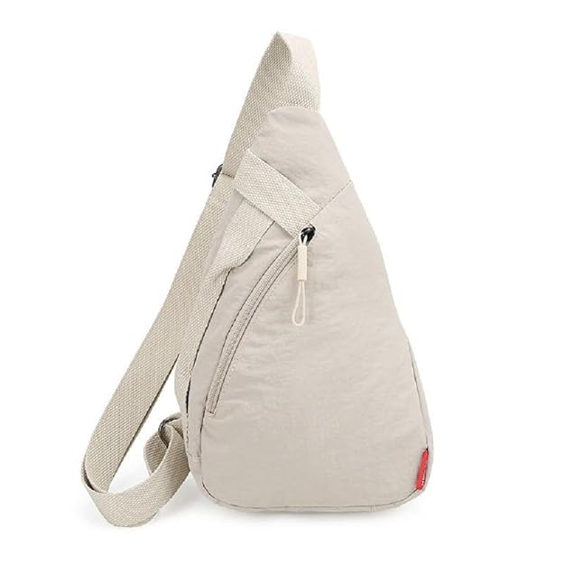 Chest Bag, Crossbody Sling Bag,Chest Bag for Women and Men Fashion Nylon Lightweight Shoulder Bag Front Back Sling Shoulder Bag Zipper Pouch Day Bag with Handle