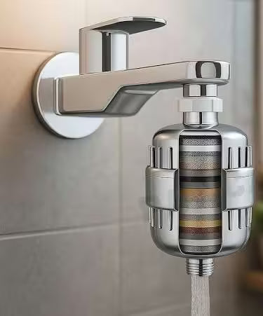 Multi Flow Shower Filter for Bathroom, 20-Stage Shower Filter for Hard Water & 5 Spray Modes with 360° Rotation, Removes Chlorine, Bacteria & Rust, Reduces Hair Fall & Protect Skin