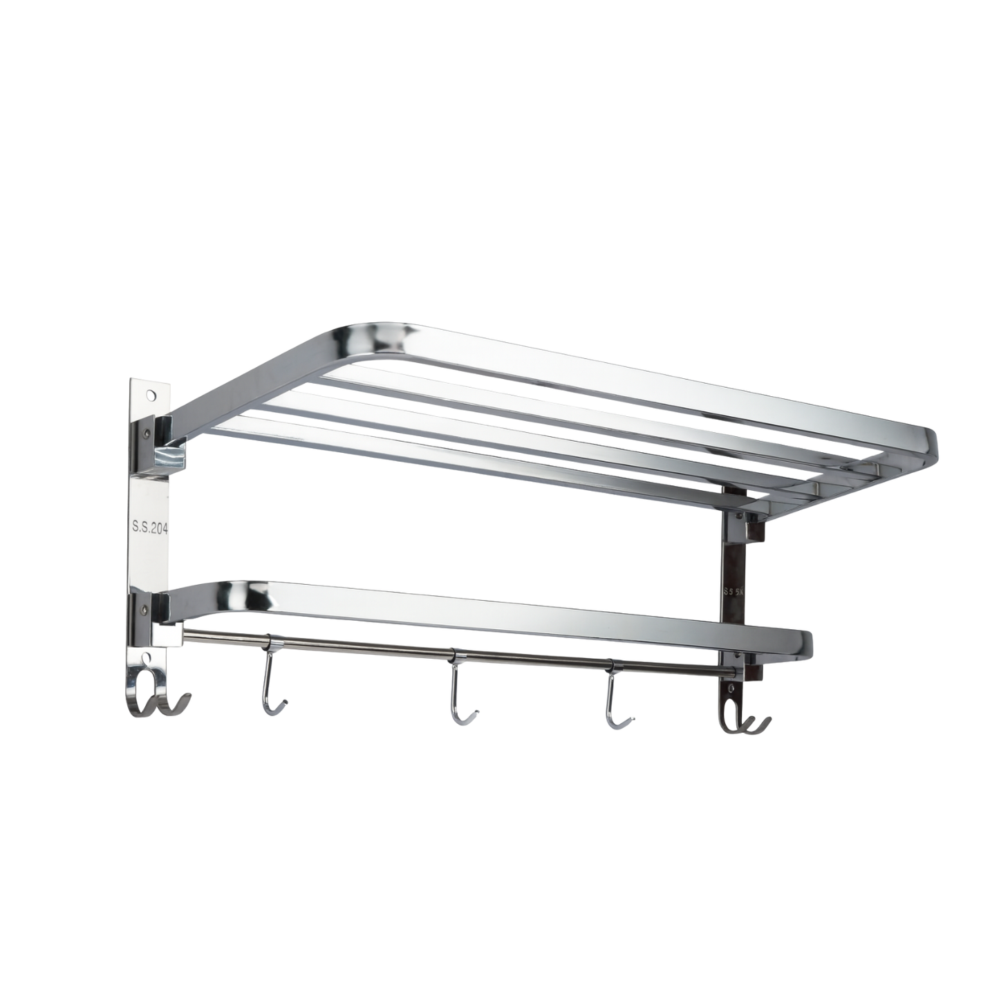 Bathroom Accessories-Stainless Steel S.S 304 Grade Folding Towel Rack for Bathroom