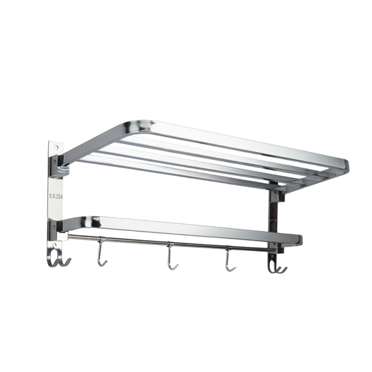 Bathroom Accessories-Stainless Steel S.S 304 Grade Folding Towel Rack for Bathroom