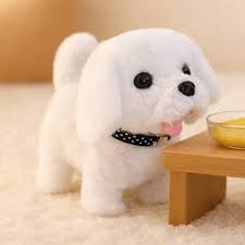 Walking Talking Dog Toy for Kids, Battery Operated Plush Puppy with Realistic Barking Sound, Jumping Action, Twitching Nose, Voice Repeat Feature, Soft Interactive Toy for Boys Girls Gift (piece of 1)