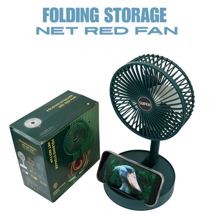 Portable Mini Folding Fan - USB Rechargeable Table fan - 3 Speeds - 3000mAh Battery Operated Fan for Home, Camping, Outdoor and Office, 6.5-Inch (Multicolor)