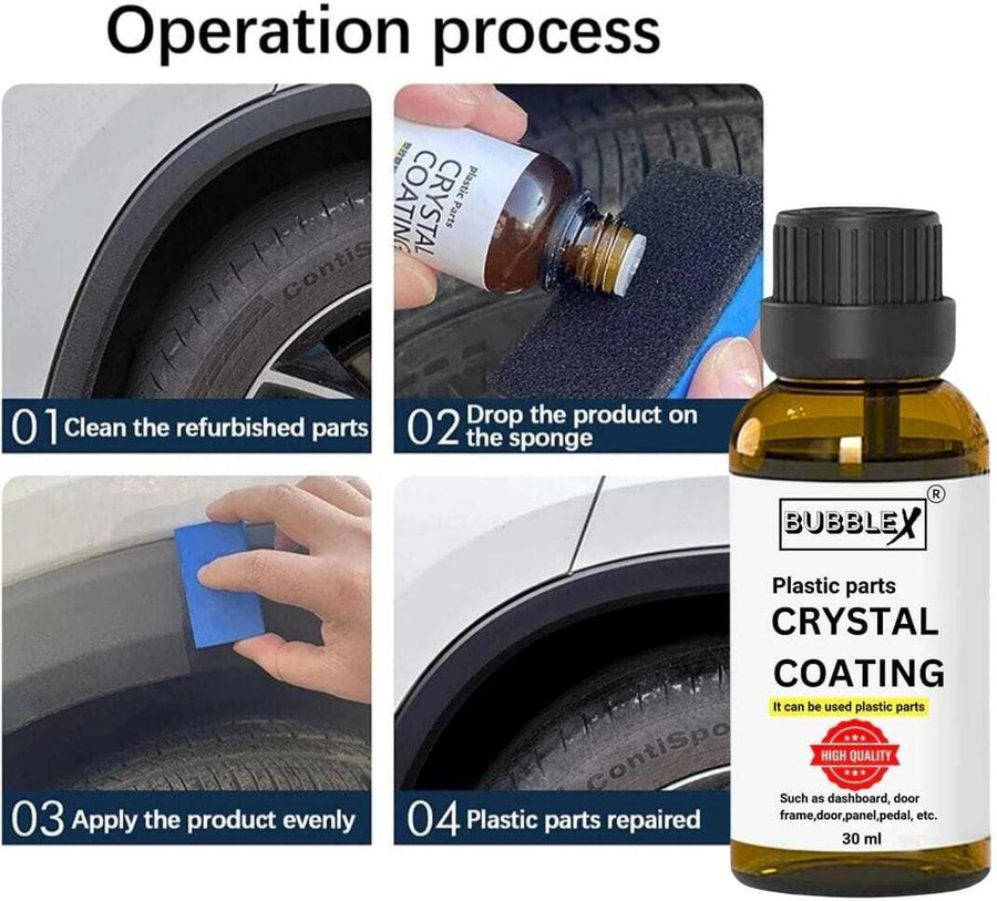 Bubblex Crystal Coating & Liquid Car Polish for Dashboard, Plastic Trims & Bike Parts
