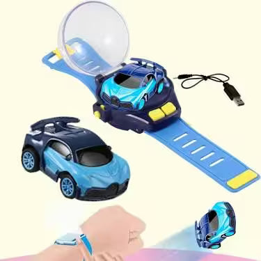 Remote Control Car Watch Toy with LED Light | 2.4GHz Mini RC Racing Car Wrist Watch | USB Rechargeable Interactive Remote Toy for Kids Boys & Girls | Birthday & Festival Gift