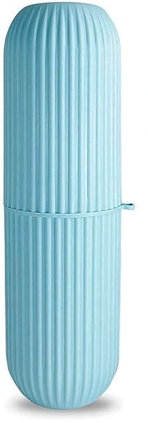 Travel Toothbrush Toothpaste Case Holder Portable Plastic Capsule Shape Toothbrush Holder/Multipurpose Storage Holder/Cover Organizer
