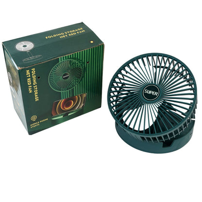 Portable Mini Folding Fan - USB Rechargeable Table fan - 3 Speeds - 3000mAh Battery Operated Fan for Home, Camping, Outdoor and Office, 6.5-Inch (Multicolor)