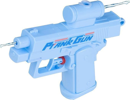 Prank Two-Way Water Gun, Double Spray Squirt Gun Toy for Kids and Adults, Blue ABS Plastic, Office and Party Fun