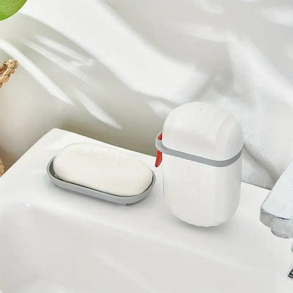 Travel Soap Holder - Portable Soap Dish for Home, Outdoor Hiking, and Camping - Compact and Durable Plastic Travel Soap Box - Soap Case Ideal for Travel Accessories (White)