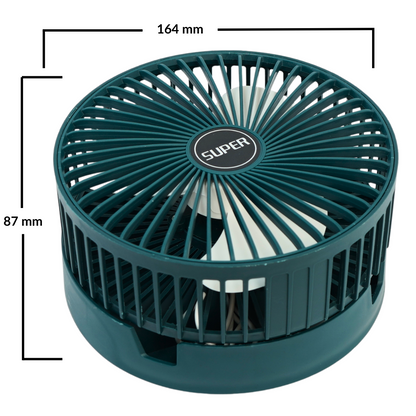 Portable Mini Folding Fan - USB Rechargeable Table fan - 3 Speeds - 3000mAh Battery Operated Fan for Home, Camping, Outdoor and Office, 6.5-Inch (Multicolor)