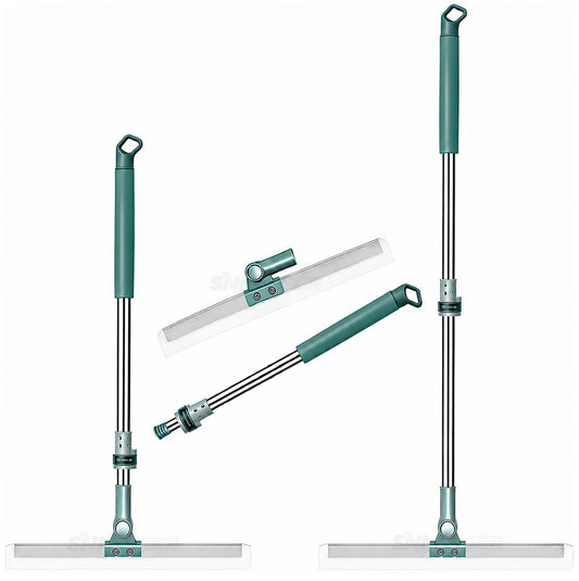 Misamo Enterprise 50-Inch Rotating Floor Squeegee, Heavy Duty Bathroom Wiper with 180-Degree Swivel Head, Sage Green