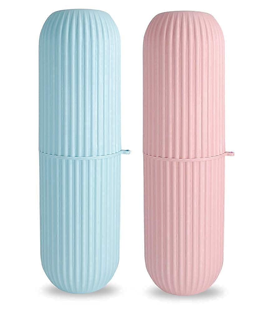 Travel Toothbrush Toothpaste Case Holder Portable Plastic Capsule Shape Toothbrush Holder/Multipurpose Storage Holder/Cover Organizer
