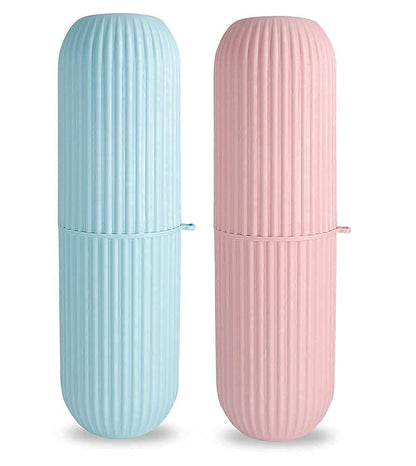 Travel Toothbrush Toothpaste Case Holder Portable Plastic Capsule Shape Toothbrush Holder/Multipurpose Storage Holder/Cover Organizer