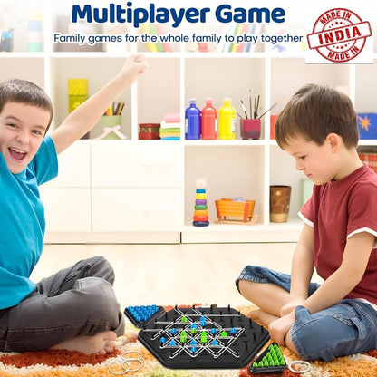 Large Triangle Chess Rubber Band Puzzle Game Strategy Building Board Games Desktop Brain Teaser Interactive Family Fun Night Party for Kids Adults 2–4 Players – Premium Quality & Bigger Size