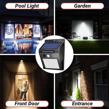 Solar Power Sensor Wall Light 20 LED Outdoor Waterproof Energy Saving Solar Light Set (Wall Mounted Pack of 1)