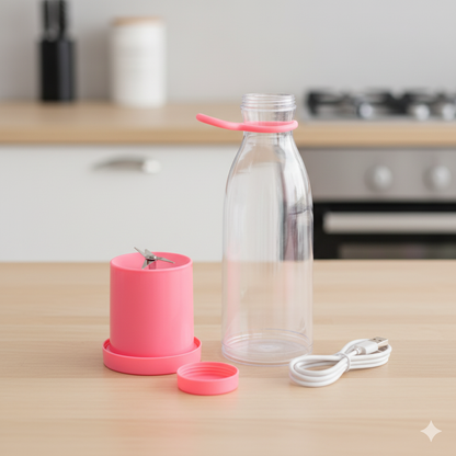 Blendify Mini Portable Juicer Blender – 420ml USB Rechargeable, Wireless & Travel-Friendly. Perfect for smoothies, shakes, and fresh juices on the go with 1200mAh battery.