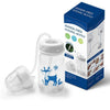 Hands-Free Baby Feeding Bottle 🍼👶 – Self-Feeding Straw Bottle with Anti-Colic Design, 150ml/240ml, BPA Free