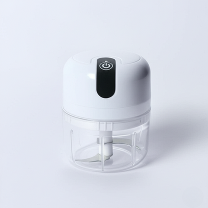 Mini Rechargeable chopper 250ML Electric Garlic Chopper | Portable Vegetable Chopper & Onion Chopper | One-Touch Operation | 304 Stainless Steel Blades (white)