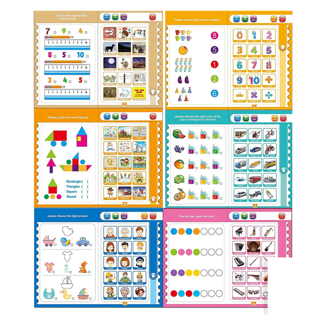 Interactive Children Book -Musical English Educational Toy Phonetic Learning Book for 3 + Year Kids, Boys, Toddlers (Multi-colour)