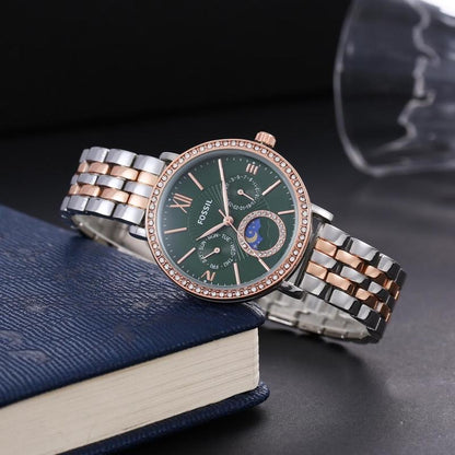Fossil ladies watch all crono sun&moon working