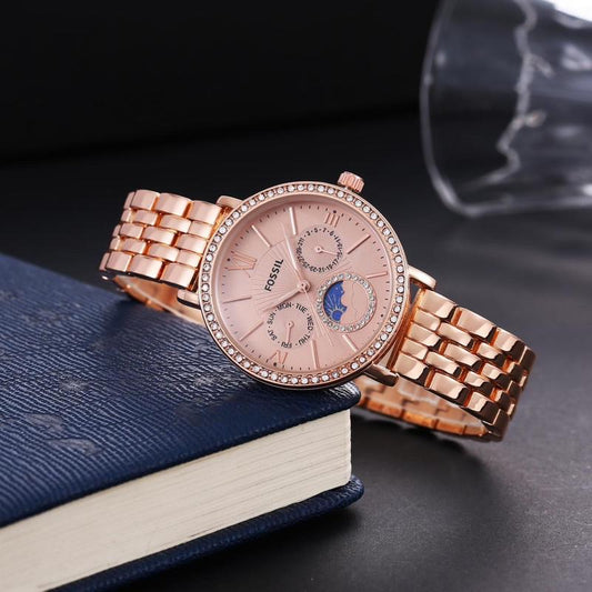 Fossil ladies watch all crono sun&moon working