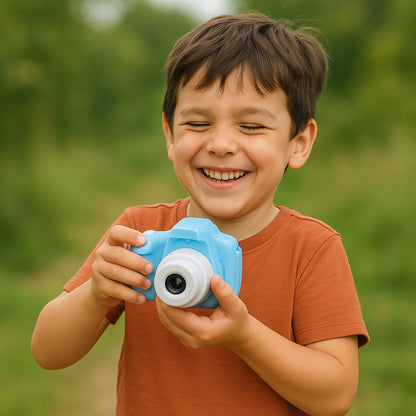 Wedinard Camera, Didital Camera, Cartoon Camcorder, DIY Photos 2.0in IPS Screen for Kids, for Children, (Blue)