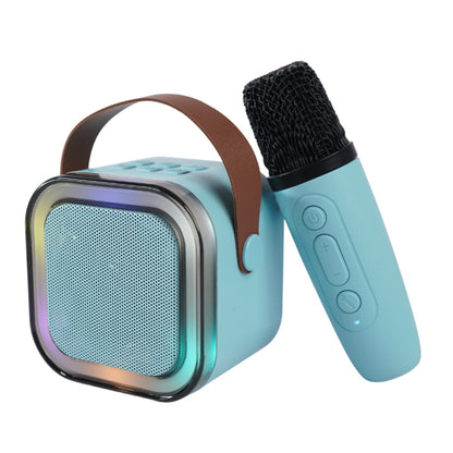 Chiltoy Rechargeable Wireless Karaoke Mic with Speaker for Singing | Wireless Mini Portable Bluetooth Speaker with Microphone &RGB LED Lights | Cute Birthday Gift for Kids | picnic mini microphone speaker