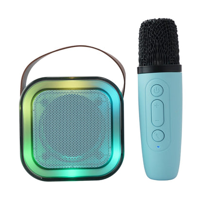 Chiltoy Rechargeable Wireless Karaoke Mic with Speaker for Singing | Wireless Mini Portable Bluetooth Speaker with Microphone &RGB LED Lights | Cute Birthday Gift for Kids | picnic mini microphone speaker