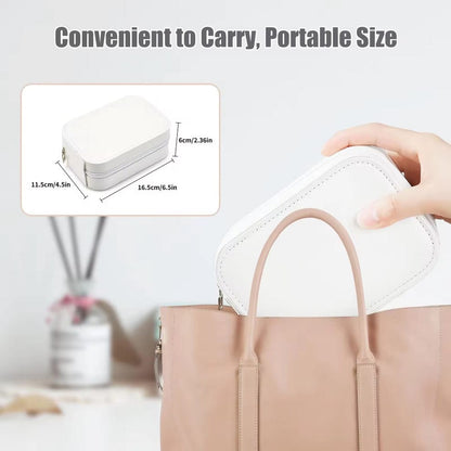 Portable Cosmetic Organizer With LED Mirror