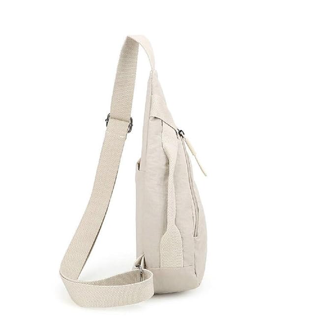Chest Bag, Crossbody Sling Bag,Chest Bag for Women and Men Fashion Nylon Lightweight Shoulder Bag Front Back Sling Shoulder Bag Zipper Pouch Day Bag with Handle