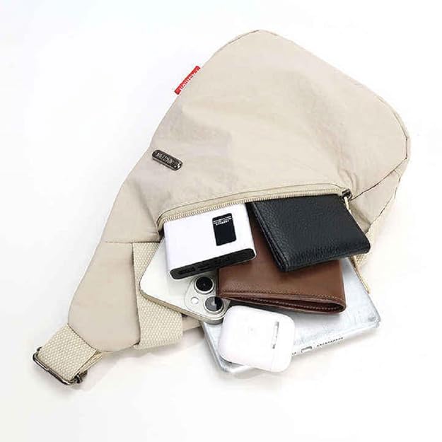 Chest Bag, Crossbody Sling Bag,Chest Bag for Women and Men Fashion Nylon Lightweight Shoulder Bag Front Back Sling Shoulder Bag Zipper Pouch Day Bag with Handle