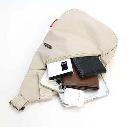 Chest Bag, Crossbody Sling Bag,Chest Bag for Women and Men Fashion Nylon Lightweight Shoulder Bag Front Back Sling Shoulder Bag Zipper Pouch Day Bag with Handle