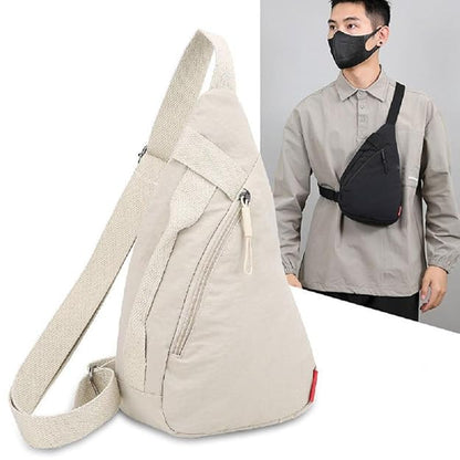 Chest Bag, Crossbody Sling Bag,Chest Bag for Women and Men Fashion Nylon Lightweight Shoulder Bag Front Back Sling Shoulder Bag Zipper Pouch Day Bag with Handle