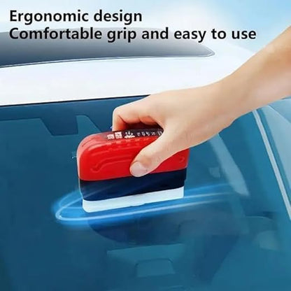 Oil Film Cleaning Brush for Car Windshield & Glass | Window Cleaner with Sponge Board Handle | Reusable Cleaning Tool for Clear Visibility | Interior & Exterior Use