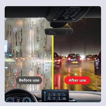 Oil Film Cleaning Brush for Car Windshield & Glass | Window Cleaner with Sponge Board Handle | Reusable Cleaning Tool for Clear Visibility | Interior & Exterior Use