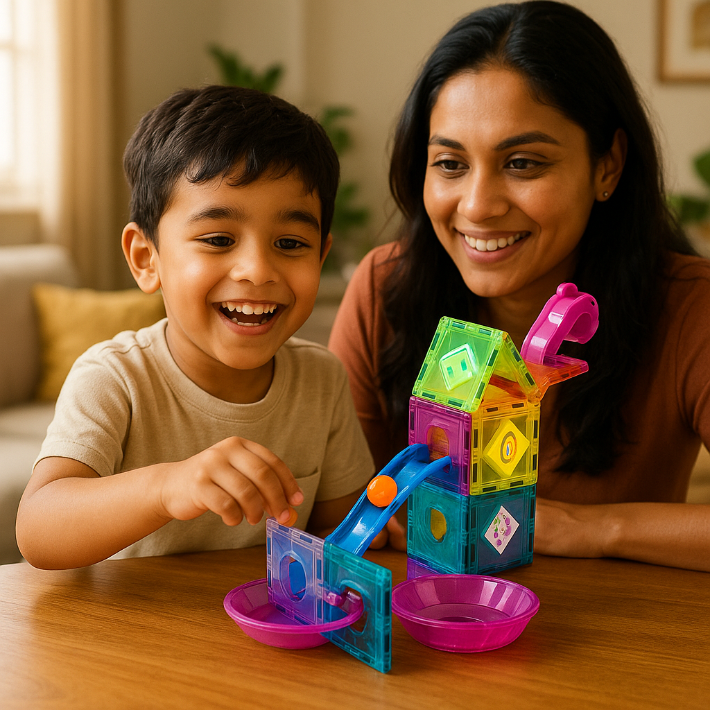 ToysMates Magnetic Tiles Set – 47PCS | Magnetic Blocks for Kids Ages 3–12 | Building Blocks for Boys | Educational Construction Set