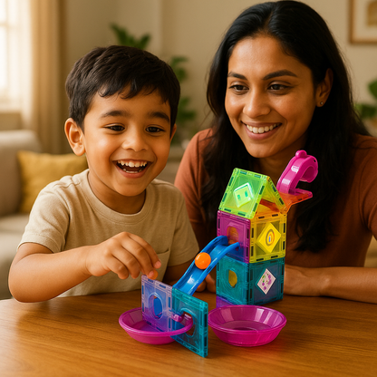 ToysMates Magnetic Tiles Set – 47PCS | Magnetic Blocks for Kids Ages 3–12 | Building Blocks for Boys | Educational Construction Set