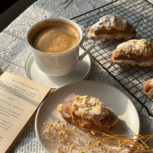 Dulces Pasteles Almond croissant Flaky buttery | Best Croissants in Kerala