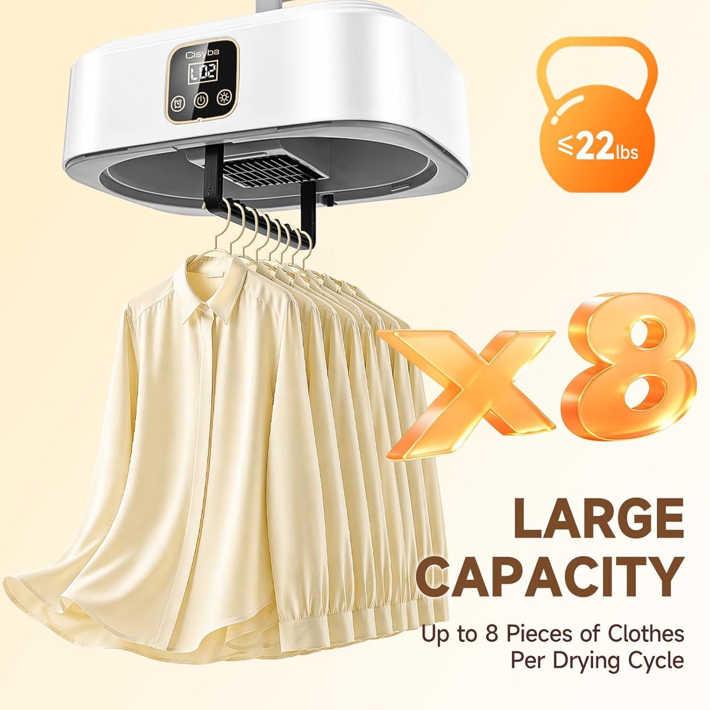 This clothes Warmer machine quickly dries up to 9 clothes in just 20 minutes.