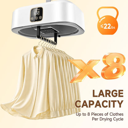 This clothes Warmer machine quickly dries up to 9 clothes in just 20 minutes.