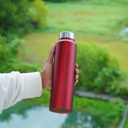 Zelqua Stainless Steel Water Bottle 1 Litre | School kid | adult | Non-Toxic & BPA Free Steel Bottles 1+ Litre | Eco Friendly Stainless Steel Water Bottle