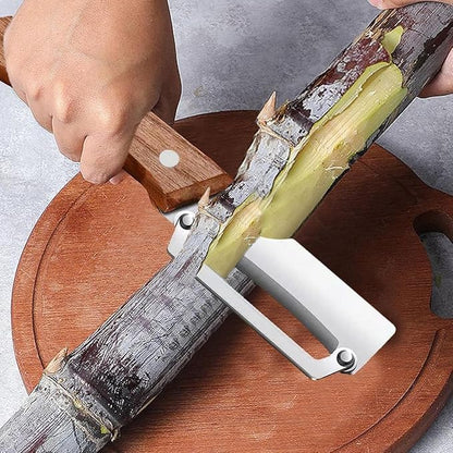 Multi-Functional Stainless Steel Vegetable Peeler with Wooden Handle & Bottle Opener | Single Blade Peeler for Fruits & Vegetables | Sharp, Durable & Easy-Grip Kitchen Tool (1 Pc)