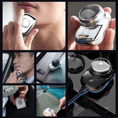 Mini Electric Shaver for Men, USB Rechargeable Portable Face Shaver, Close Skin Shave 0.2mm, Waterproof Pocket Razor for Beard, Mustache & Facial Hair