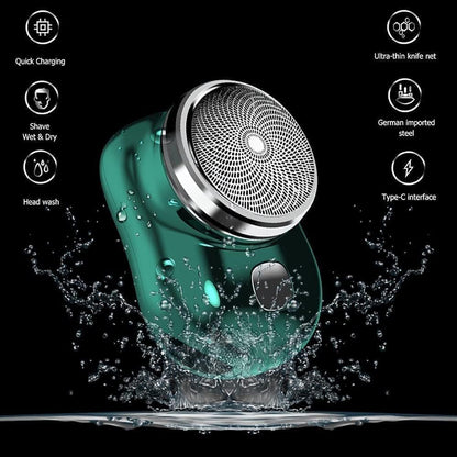 Mini Electric Shaver for Men, USB Rechargeable Portable Face Shaver, Close Skin Shave 0.2mm, Waterproof Pocket Razor for Beard, Mustache & Facial Hair