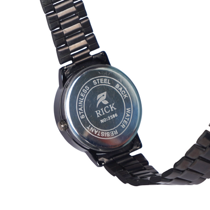 Spinning Car Wheels Rolling Creative Fashion Watches – Black Dial, Analog, Stainless Steel Band